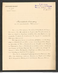 k.k. naturhistorisches Hofmuseum, Intendanzakten 1885-1896 (Hauer), Aktenzahl Z.22/1890, Seite 1